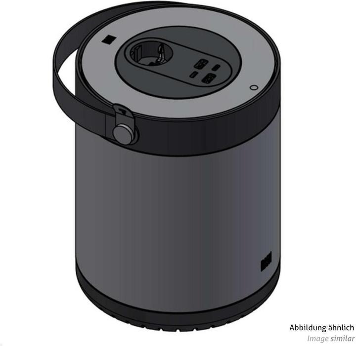 Produktbild Bachmann MOV:E Power Unit 1xCCE7/3 2xUSB A/C 220W ws/sw m. Adapter (4 x, CEE 7/3, 1.50 m)