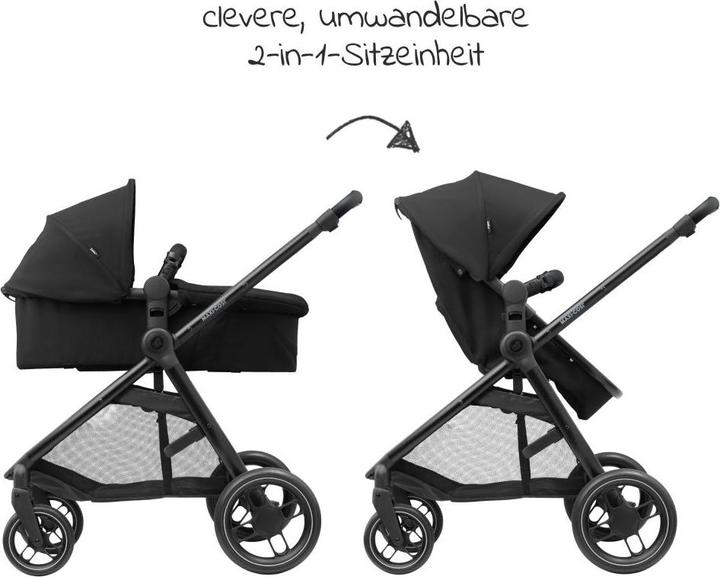 Produktbild Maxi-Cosi Zelia 3 Essential Black (Black Frame & Black Leather)