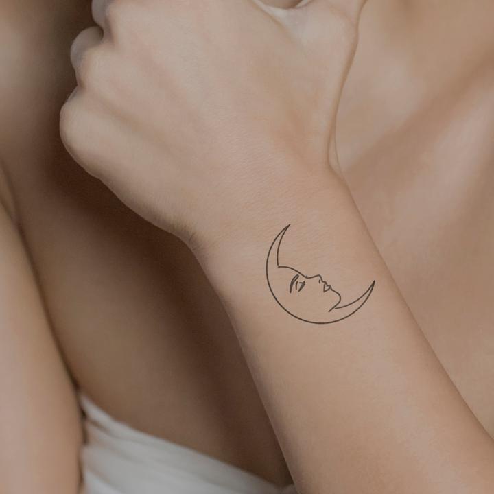 Produktbild minink Temporäres Tattoo – Mondgesicht