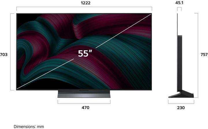 Produktbild LG TV 55C59 55, 3840 x 2160 (Ultra HD 4K), OLED (55", OLED, 2025)