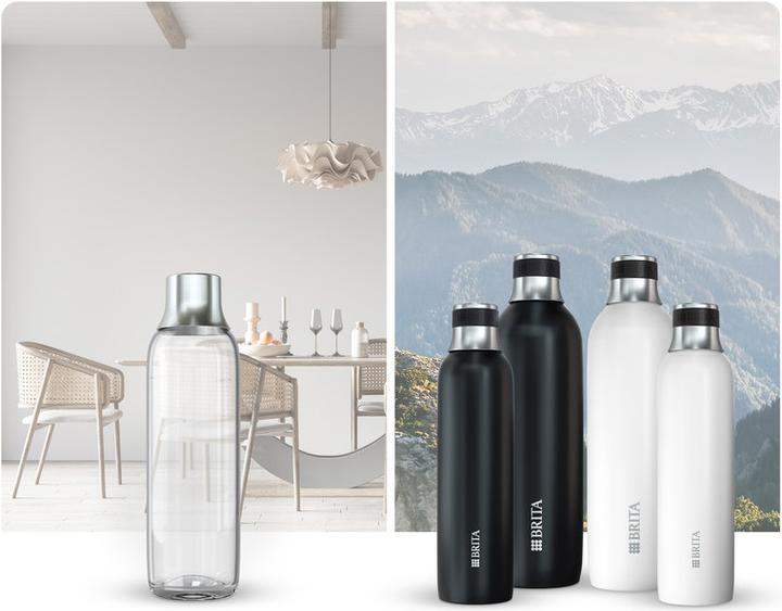 Actual product image Brita sodaTRIO Edelstahlflasche