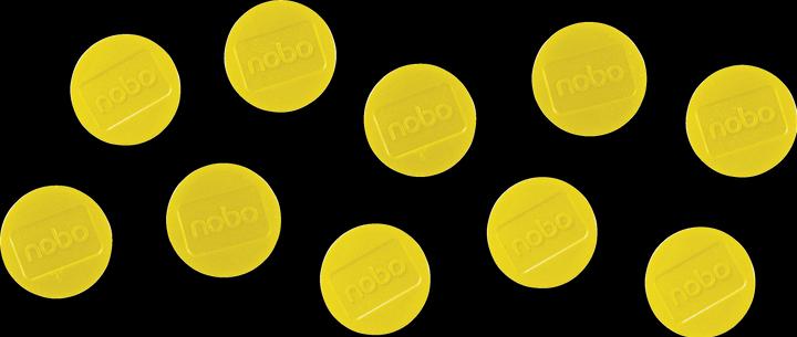 Actual product image Nobo Magnet round 32mm 1915302 yellow 10 pieces (10 x)