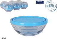 Duralex Lunchbox Runde Schale Freshbox 14x5,5cm blauer Dec