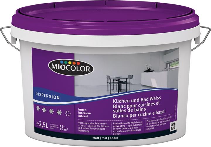 Miocolor Küchen- und Bad Dispersion (Weiss, 2.50 l)
