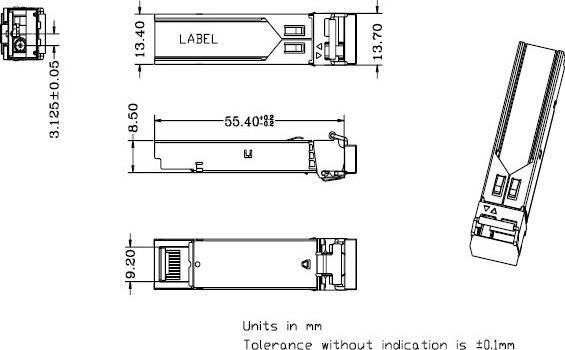 Actual product image Allnet isp bridge modem gpon in mini-gbic sfp form "all4785-gpon"