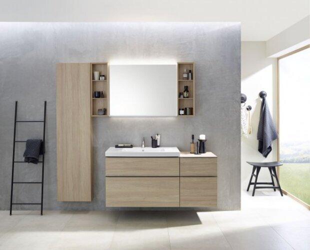 Actual product image Geberit iCon Light washbasin, 90 cm x 48 cm, without tap hole, with overflow,501840 (480 mm, 900 mm)