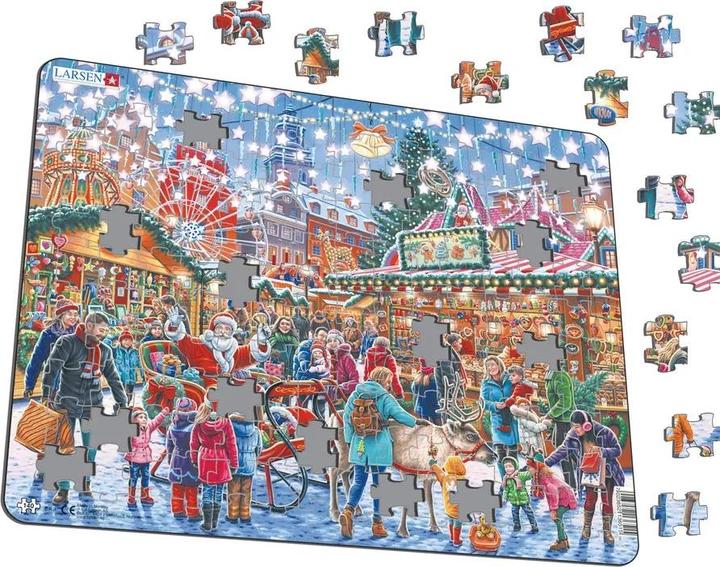Produktbild Larsen Puzzle - Weihnachtsmarkt (140 Teile)