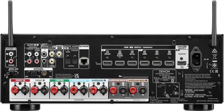 Actual product image Denon AVR S760H (7.1 Channel, AM, FM)