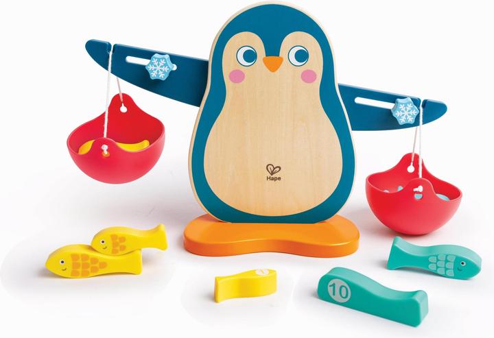Actual product image Hape Penguin scale with weights