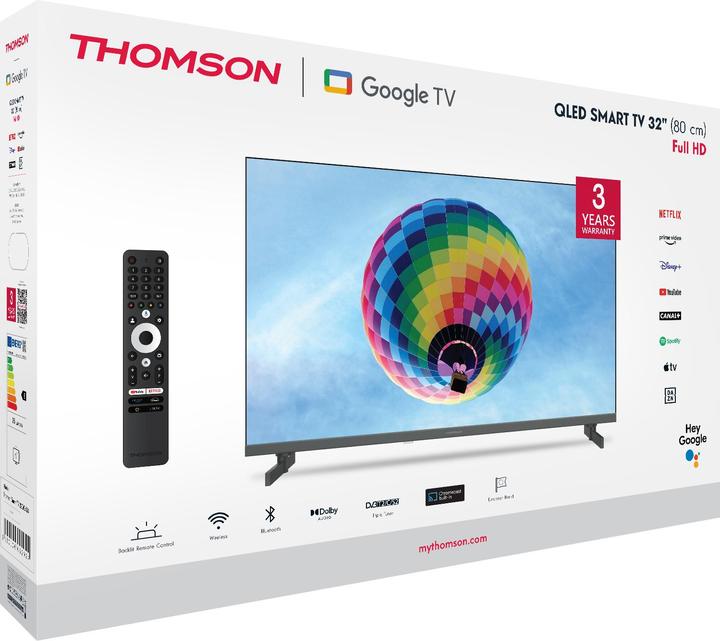 Produktbild Thomson Google TV 32 Zoll QLED Seite (32", QLED, Full HD)