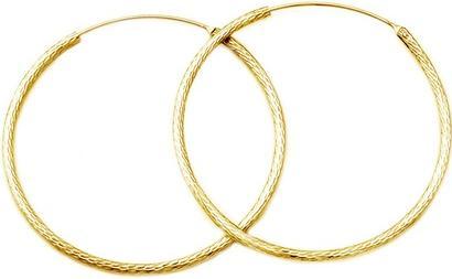 Beneto Luxury gold-plated earrings made of silver AGUC1240 / N-GOLD - Diameter: 4.5 cm (L)