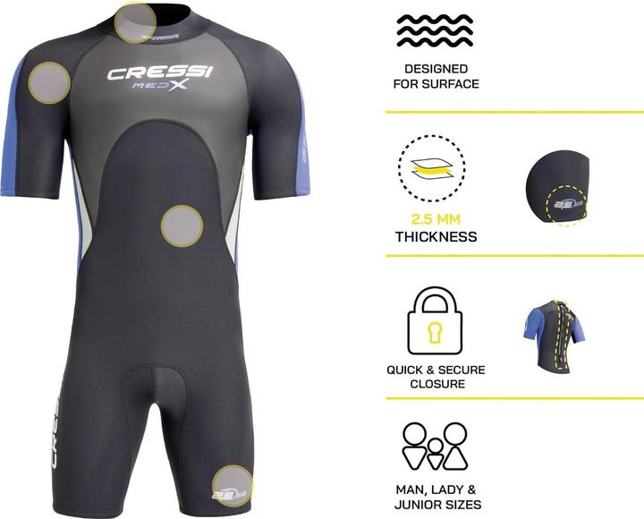 Image du produit Cressi Med X (2,5 mm, 3XL)