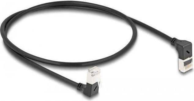 Produktbild Delock RJ45 Netzwerkkabel Cat.6A S/FTP Slim 90° oben / unten (S/FTP, CAT6a, 0.50 m)