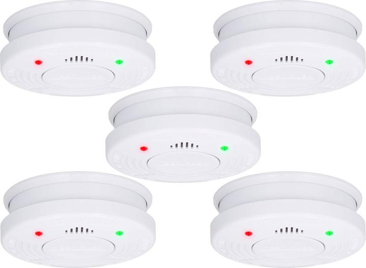 Actual product image Grundig Set of 5 optical smoke alarms, 85dB
