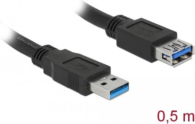 Immagine prodotto Delock Cavo di prolunga USB3.0, 50cm, A-A (0.50 m, USB 3.0)