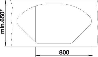 Actual product image Blanco Delta II-F (Fitted sink, 104.20 cm, 56 cm)