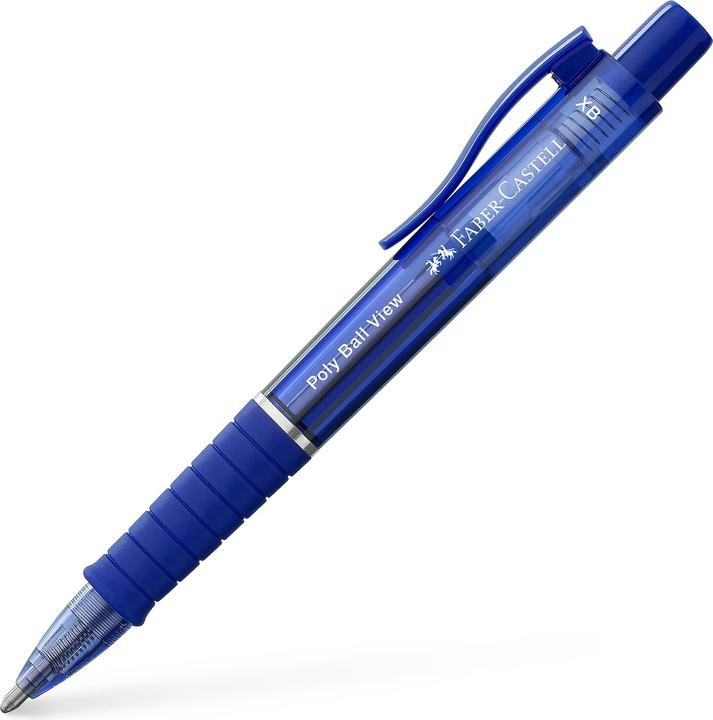 Actual product image Faber-Castell Ballpoint pen 'Poly Ball View' XB (Admiral Blue, 1 x)