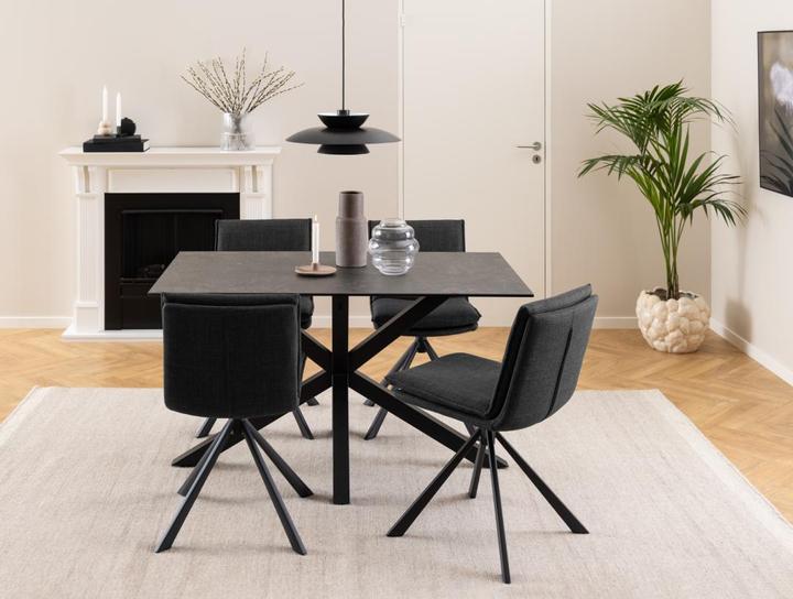 Actual product image AC Design Heaven Esstisch rostbraun Lemco raue Keramik