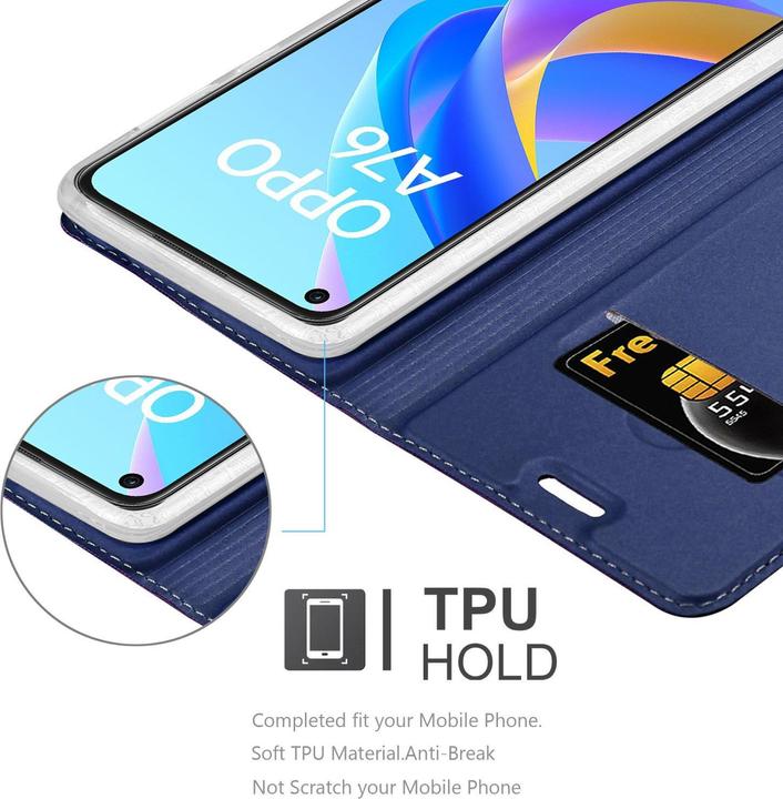 Productafbeelding Cadorabo Classy Book Case voor Oppo A36 / A76 / A96 4G / K10 4G / Realme 9i (Realme 9i, Oppo A76, Oppo A36)