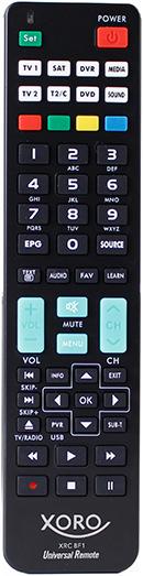 Produktbild Xoro XRC 8F1 Fernbedienung RF Wireless Beistellgerät Drucktasten (Gerätespezifische Fernbedienung, Radio Frequency (RF))