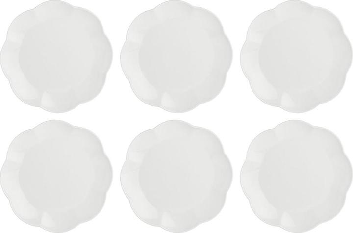 La Porcellana Bianca Set mit 6 Villadeifiori Speisetellern - Weiss 26 cm (6 Stück)