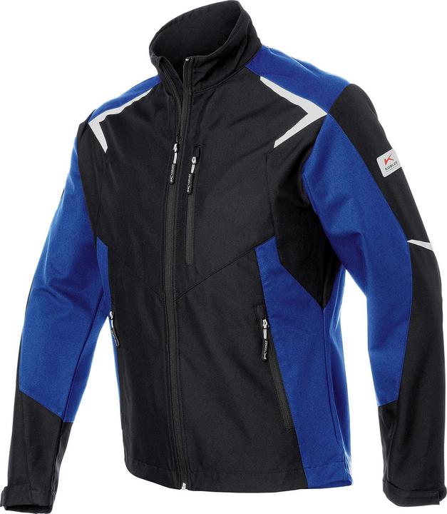 Kübler Softshell Jacke BODYFORCE schwarz/kbl.blau Form 1425 Grösse 4XL