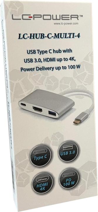 Produktbild LC-Power LC-HUB-C-Multi-4 (USB-C, 3 Ports)