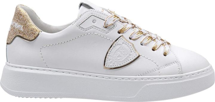 Produktbild Philippe Model temple leather sneakers color white/gold (41)