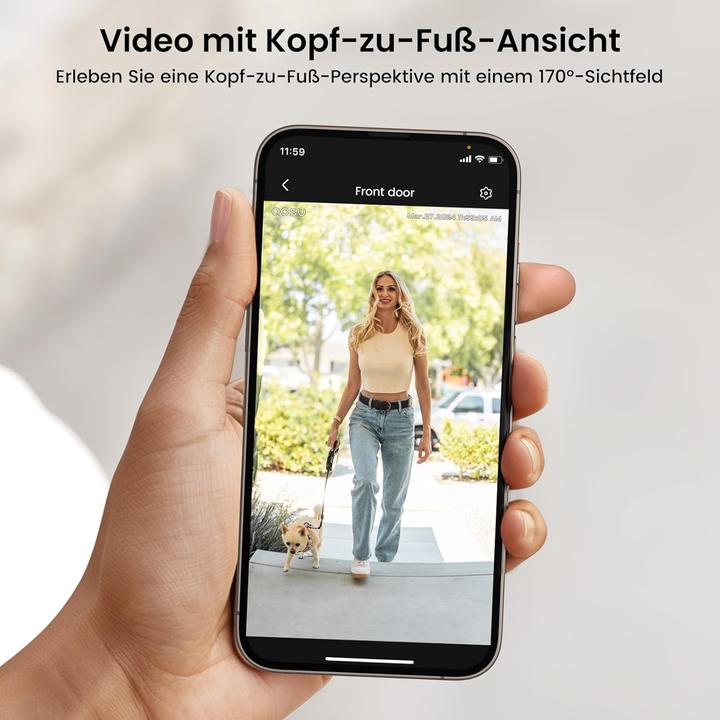 Actual product image Aosu 2K HD Video-Türklingel mit Kamera und Gong
