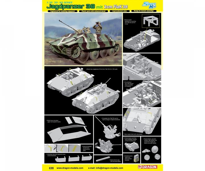 Immagine prodotto 1:35 Veicolo blindato di recupero 38(t) Hetzer 2cm FlaK38