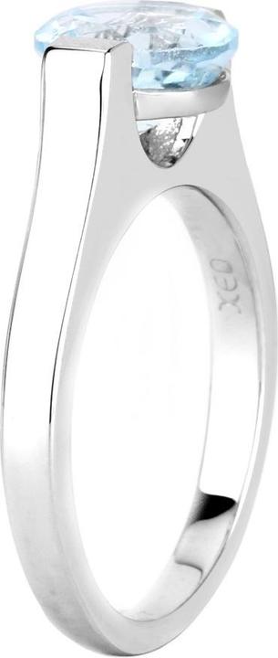 Produktbild Xen Ring mit Blautopas Solitär 925 Sterlingsilber rhodiniert (54, 925 Silber)