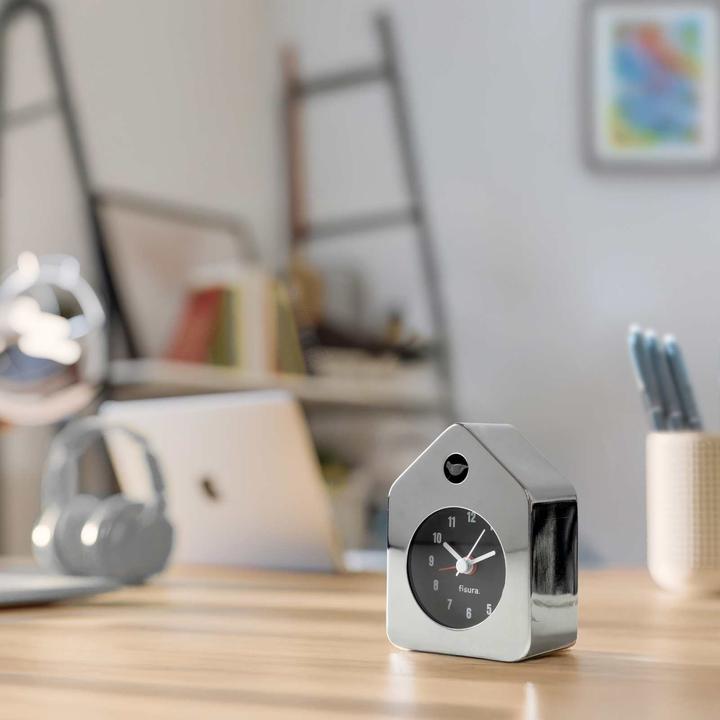 Image du produit Fisura MINI HOUSE ALARM CLOCK chrome