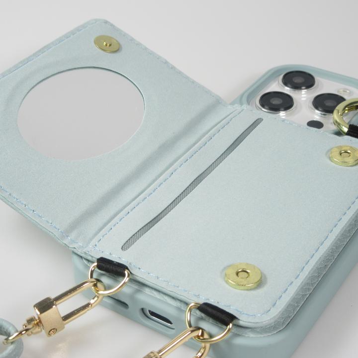 Immagine prodotto PhoneLook Hülle Gepolstertes Leder mit Spiegel und Kartenfach grosse abnehmbare Riemen (Apple iPhone 15 Pro)