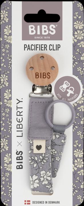 Bibs x Liberty Pacifier Clip Capel Fossil Grey (1 x)