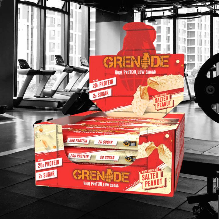 Actual product image Grenade Carb Killa White Chocolate Salted Peanut Protein Bar (12x60g) (White chocolate, Groundnut, 1 pcs., 800 g)