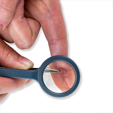 Actual product image Carson MagniGrip MG-88 magnifying glass with tweezers