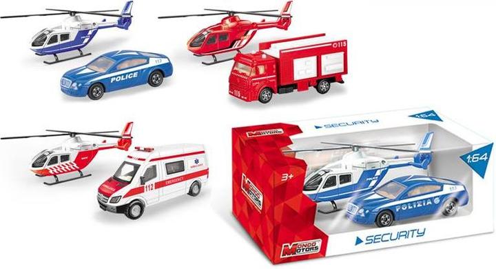 Immagine prodotto Mondo Gift Set Elicottero Con Auto Forze Dell'Ordine
