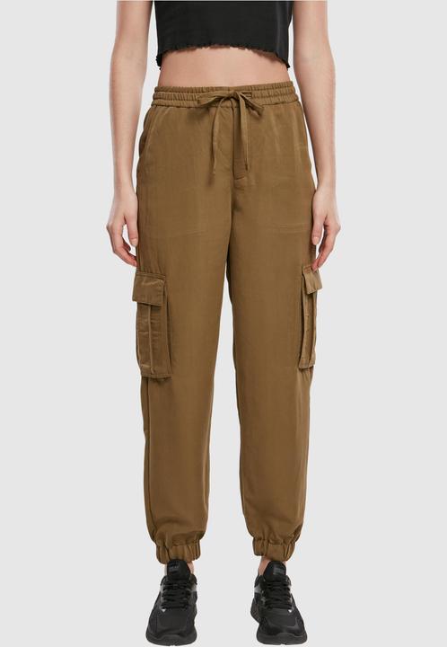 Actual product image Urban Classics Ladies Viscose Twill Cargo Pants (XS)