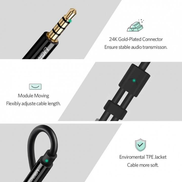 Actual product image Ugreen Headset Splitter (0.15 m, 3.5mm jack (AUX))