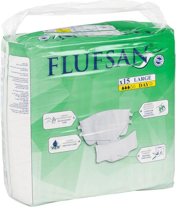 Produktbild VidaXL Flufsan Einwegwindeln für Erwachsene 15 Stk. Grösse (15 x, L)