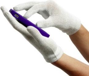 Image du produit Agloves Gants Natural Touch pour écrans tactiles Blancs (L)