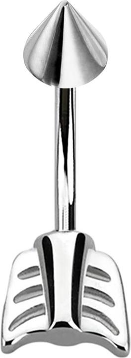 Star Piercing Micro Banane silber mit Cone und Pfeil (ohne Messing, Chirurgenstahl 316L)