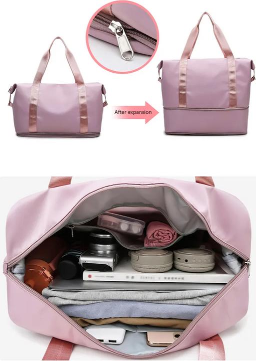 Image du produit Only-Bags.Store Sac de voyage en nylon imperméable sport gymnase fourre-tout, noir