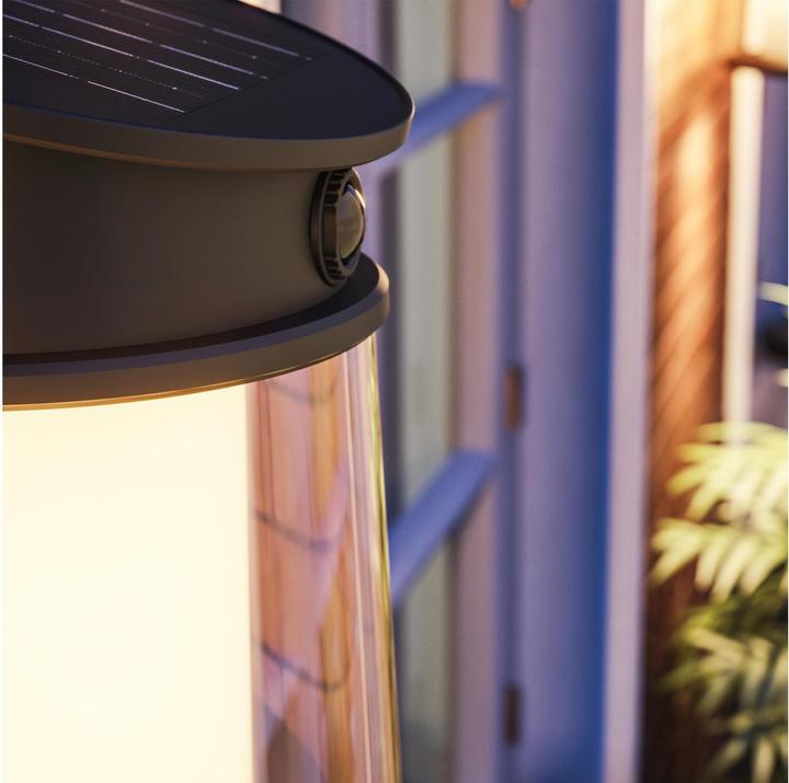 Actual product image Philips Lighting Juda 929004633201 Solar-Aussenwandleuchte 3.2 W Warmweiss Schwa (470 lm, IP44)
