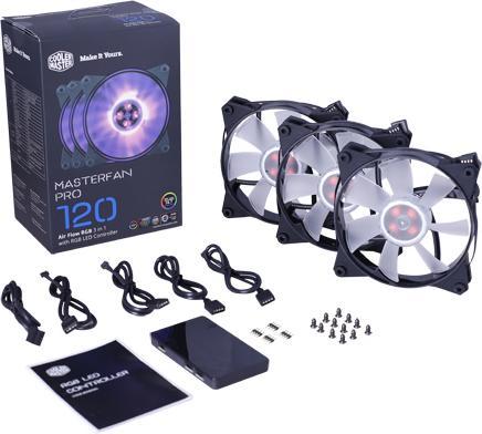 Image du produit Cooler Master MasterFan Pro 120 Air Flow RGB Ventilateur de boîtier d'ordinateur (120 mm, 1 x)