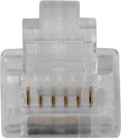 Image du produit Connecteur modulaire RJ12 (6P/6C) pour câble plat. Unité : Sac 25 pcs