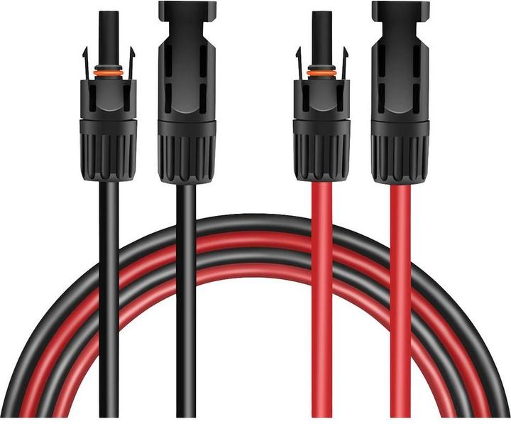 Image du produit LogiLink Kit de câble d'extension solaire, MC4/M à MC4/F, 6 mm², CU, 5 m (Câble solaire)