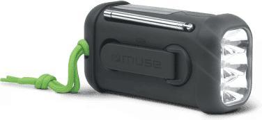 Actual product image Muse Portable Solar Radio with Crank & Flashlight (FM, Bluetooth, NFC)
