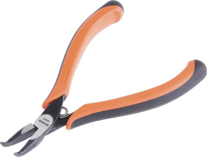 Produktbild Bahco ERGO Spitzzange mit Zwei-Komponenten-Griffen und um 60° abgewinkelter Spitze, phosphatiert, 130 mm (130 mm)