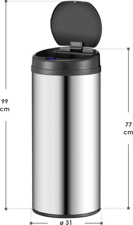 Actual product image Juskys Automatic waste bin with sensor (50 l)